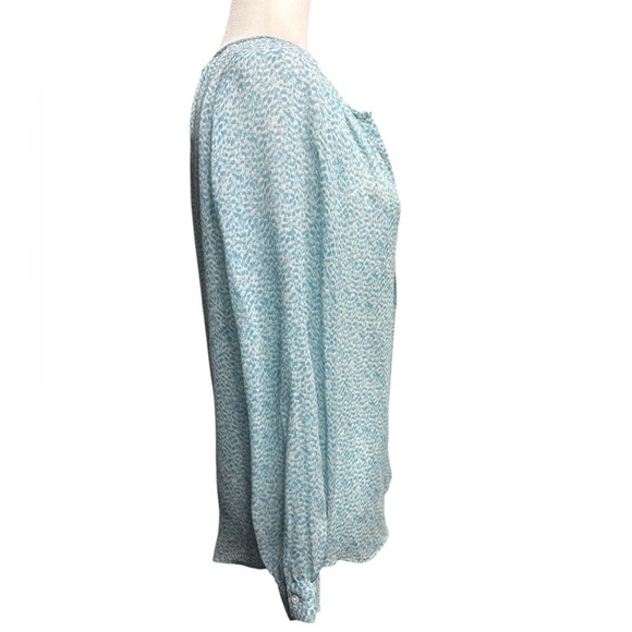 Joie Women's Blue Patterned Silk Top Size S - Picture 7 of 8